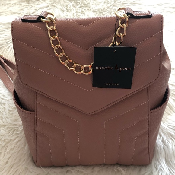 Nanette Lepore NWT!! Quilt gold chain Mauve bag - Picture 7 of 8